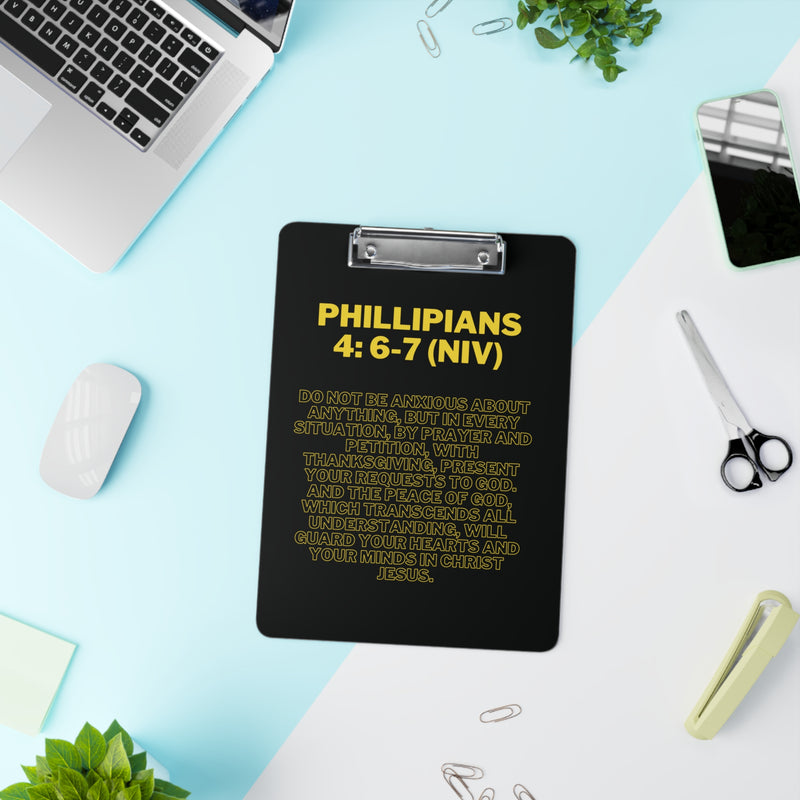 "Philippians 4:6-7" Clipboard