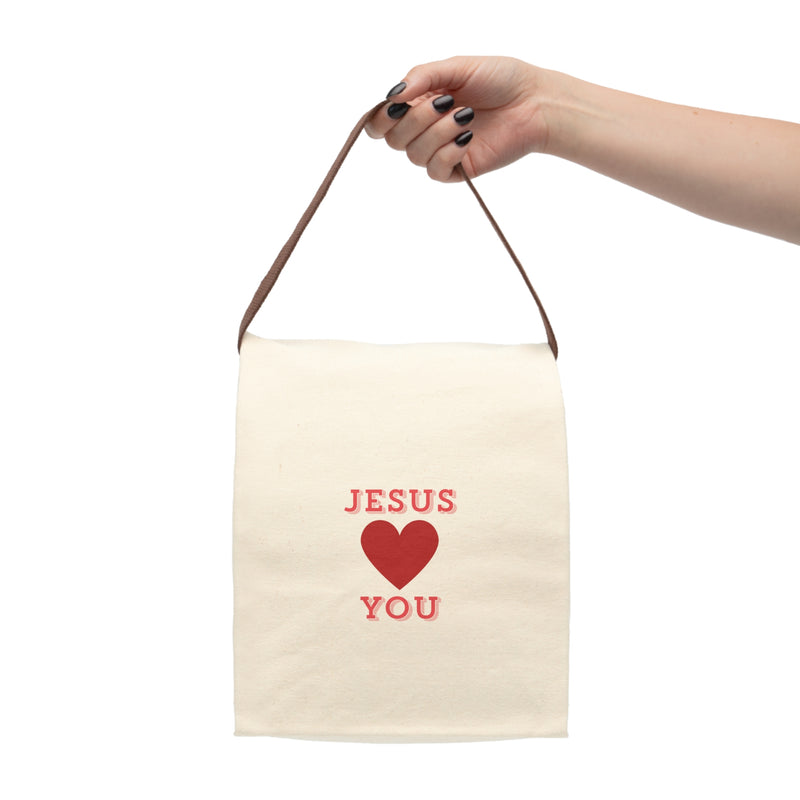 Jesus Loves You Lunch Bag With Strap