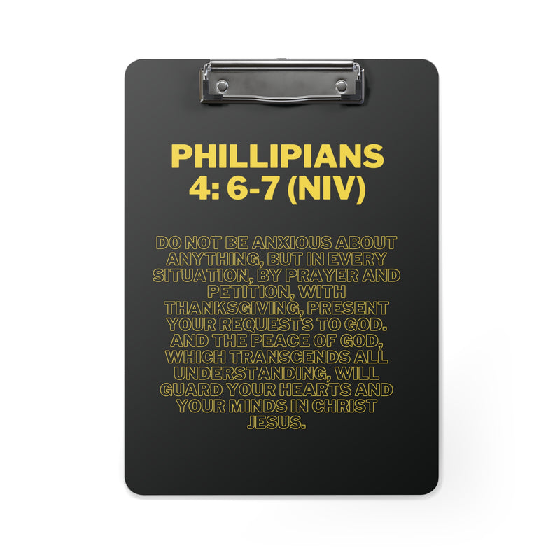 "Philippians 4:6-7" Clipboard