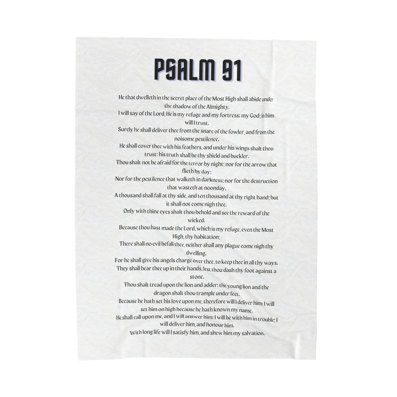 Psalm 91 Velveteen Plush Blanket