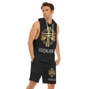 UdokAni Workout Hooded Tank Top And Shorts Set