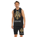 UdokAni Workout Hooded Tank Top And Shorts Set