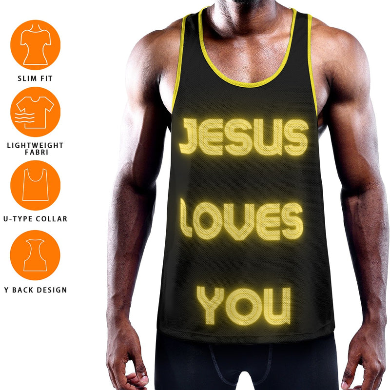 Jesus Loves You Bodybuilding Stringer