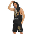 UdokAni Workout Hooded Tank Top And Shorts Set