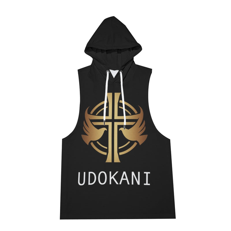 UdokAni Workout Hooded Tank Top And Shorts Set