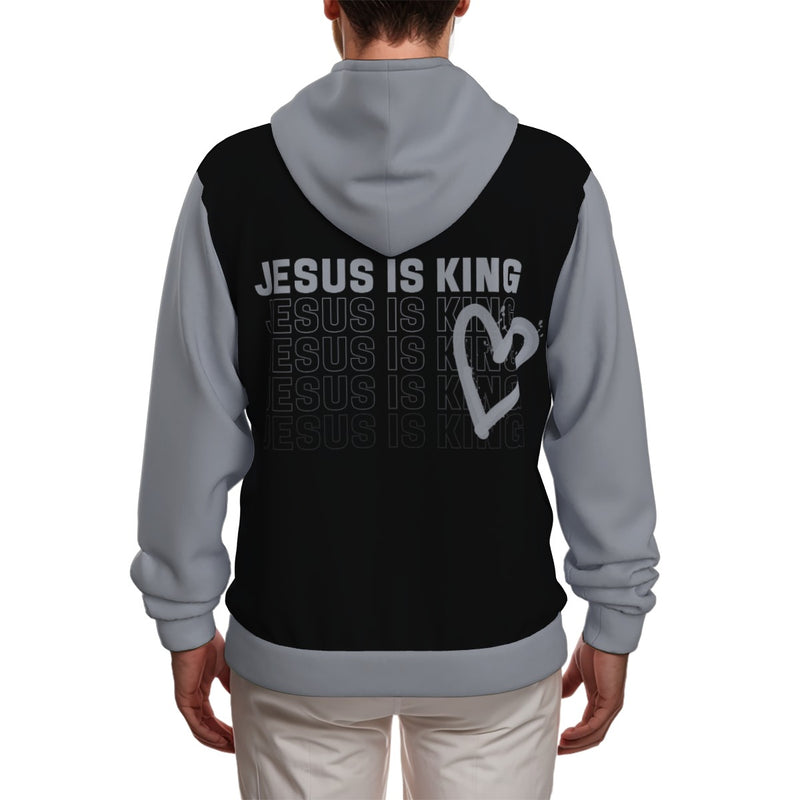 "Jesus Is king" Zip Up Hoodie With Pocket