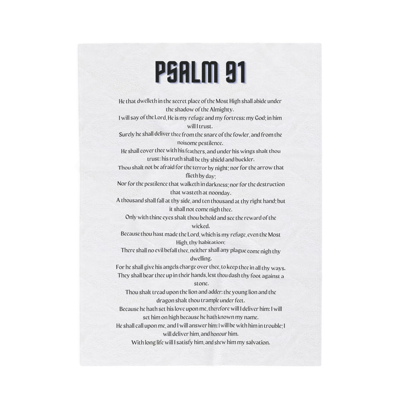 Psalm 91 Velveteen Plush Blanket