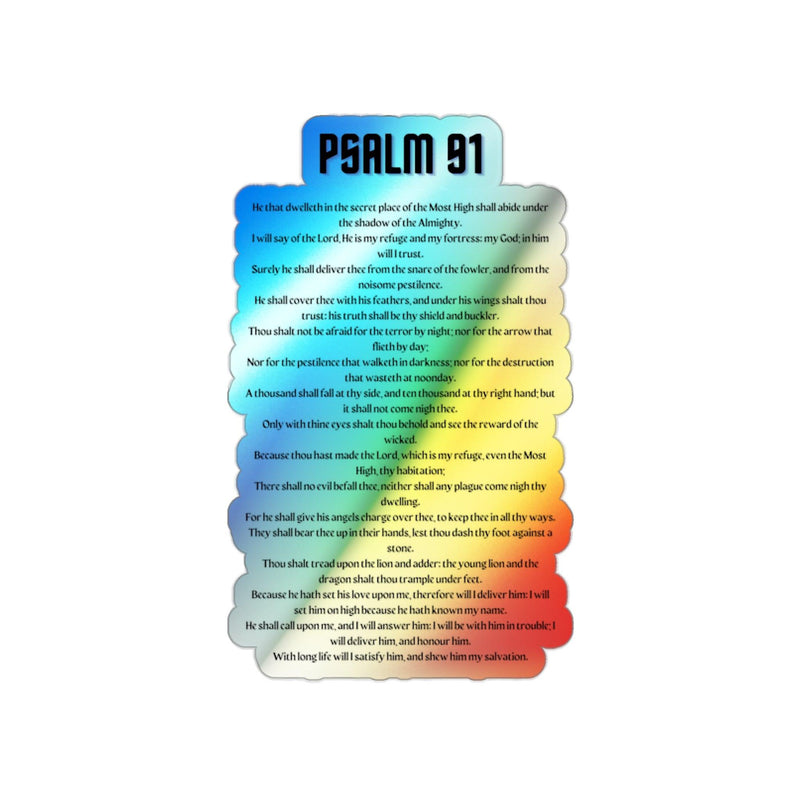 UdokAni "Psalm 91" Holographic Die-Cut Stickers - UdokAni